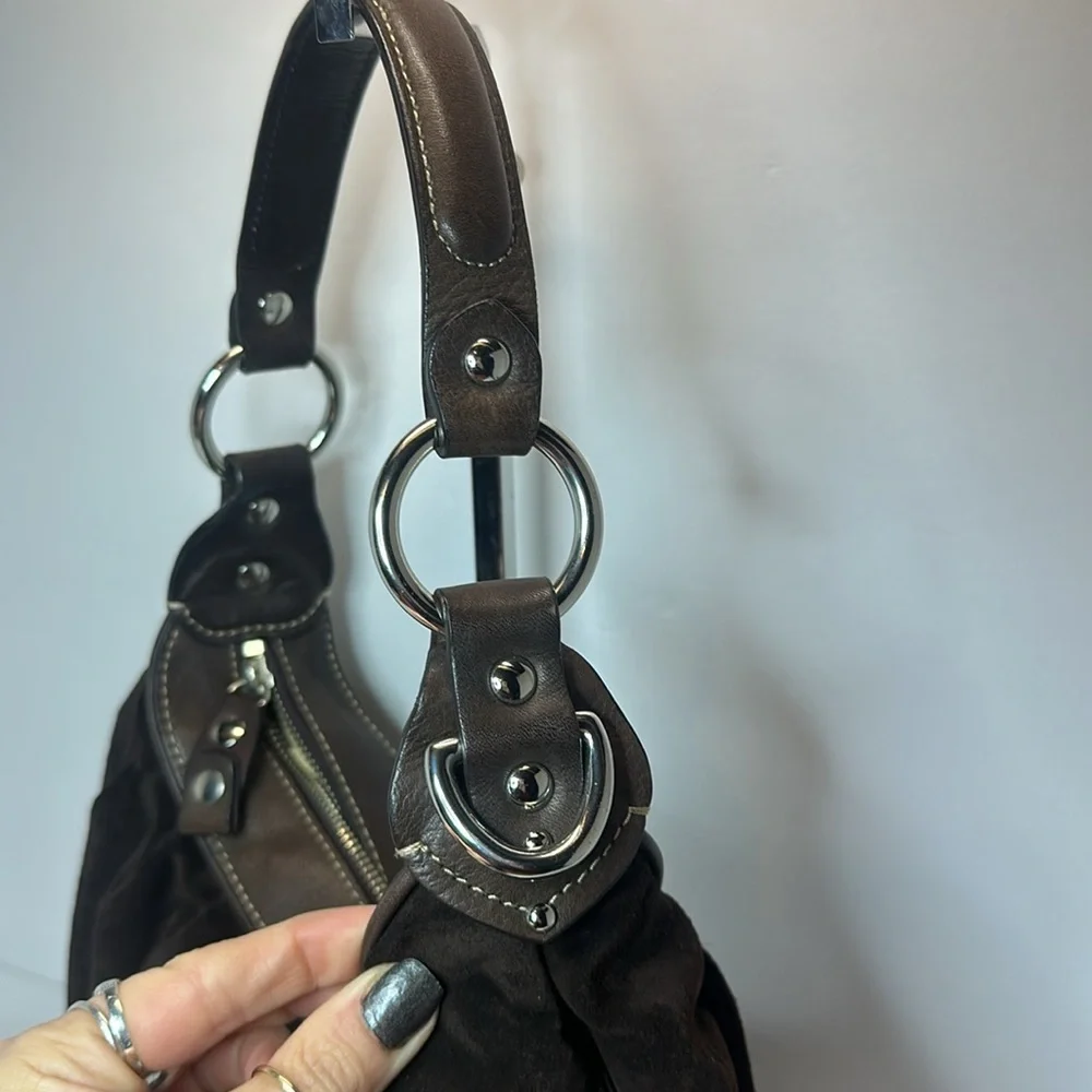 Y2K Juicy Couture Brown leather and suede shoulder bag 🤩 - Picture 5 of 14